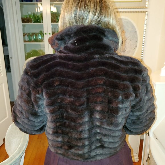 FAKE FUR BOLERO JACKET - Picture 3 of 5